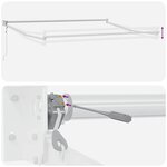 vidaXL Auvent rétractable anthracite/blanc 3x2 5 m tissu et aluminium