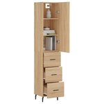 vidaXL Buffet haut Chêne sonoma 34 5x34x180 cm Bois d'ingénierie