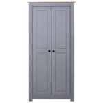 vidaXL Garde-robe Gris 80x50x171 5 cm Pin massif Assortiment Panama