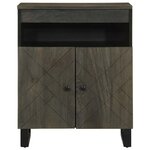 vidaXL Buffet noir 60x33x75 cm bois massif de manguier