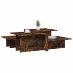vidaXL Tables basses 2 Pièces Chêne fumé Bois d'ingénierie
