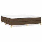 vidaXL Cadre de lit marron foncé 180x200 cm tissu