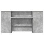 vidaXL Bureau de réception gris béton 200x50x103 5cm bois d'ingénierie