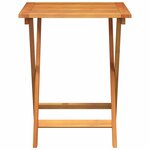 vidaXL Table de jardin pliante Naturel 60 x 60 x 72 cm