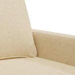 vidaXL Canapé à 2 places Crème 120 cm Tissu