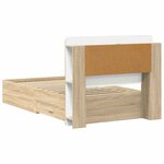 vidaXL Cadre de lit avec rangement Chêne Sonoma 90 x 190 cm