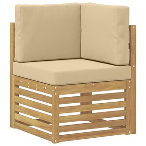 vidaXL Canapé d'angle extérieur Bois d'Acacia Massif Blanc