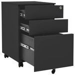 vidaXL Classeur mobile Anthracite 39x45x60 cm Acier