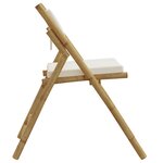 vidaXL Chaises de bistro pliantes lot de 2 et coussins blanc crème