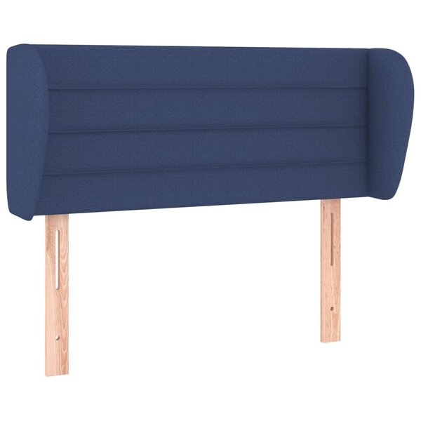 vidaXL Tête de lit avec oreilles Bleu 93x23x78/88 cm Tissu