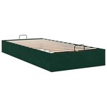 vidaXL Cadre de lit ottoman sans matelas vert foncé 90x190 cm velours
