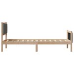 vidaXL Cadre de lit avec tête de lit marron et gris foncé 80 x 200 cm