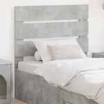 vidaXL Tête de lit Gris béton 90 cm Bois d'ingénierie