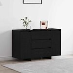 vidaXL Buffet Noir Chêne 120x41x75 cm Bois d'ingénierie