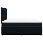 vidaXL Sommier à lattes de lit avec matelas Noir 160x200 cm Tissu