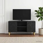 vidaXL Meuble TV 102 x 34 5 x 50 cm Noir Bois d'ingénierie