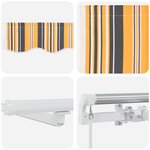 vidaXL Store rétractable manuel avec bande LED multicolore 400x350 cm