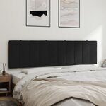 vidaXL Coussin de tête de lit Hanko noir 180 cm velours
