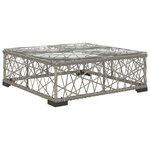 vidaXL Salon de jardin 5 Pièces avec coussins Résine tressée Gris