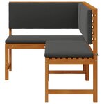 vidaXL Chaise de jardin Marron 140 x 100 x 91cm Bois d'acacia massif