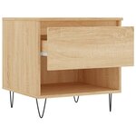 vidaXL Tables basses 2 Pièces chêne sonoma 50x46x50 cm bois d'ingénierie