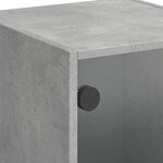 vidaXL Buffet avec portes en verre gris béton 35x37x109 cm