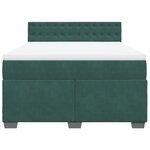 vidaXL Sommier à lattes de lit et matelas Vert foncé 140x200cm Velours