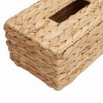 vidaXL Housses de boîte à tissues 2 Pièces Jacinthe d'eau Naturel