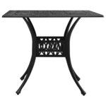 Ensemble de bistro jardin meuble extérieur terrasse 3 pièces aluminium coulé noir 02_0013511