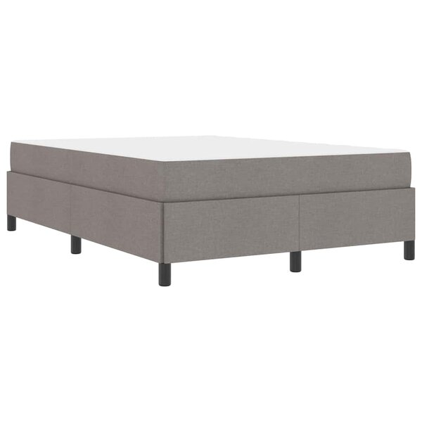 vidaXL Lit à ressorts Taupe et Noir 140 x 190 cm