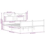 vidaXL Cadre de lit sans matelas chêne marron 140x190 cm