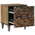 vidaXL Cabinet de chevet avec tiroir Marron 40 x 33 5 x 46 cm