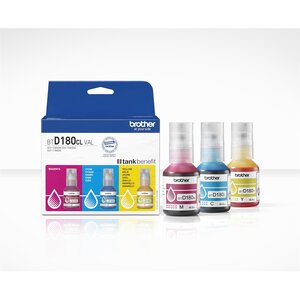 BTD180CLVAL Bouteilles d'encre Couleur Multipack   3 Couleurs BROTHER