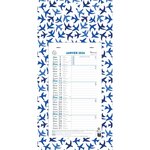 Calendrier Bloc Mensuel Mural 2026 - 16x33cm - Décor aléatoire*