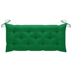 vidaXL Banc de jardin pliable avec coussin 118 cm Bambou