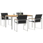 vidaXL EnsembledeRepasdeJardin 5 Pièces Teck massif