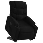 vidaXL Fauteuil inclinable électrique noir tissu