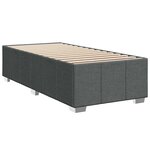 vidaXL Cadre de lit sans matelas gris foncé 100x200 cm tissu