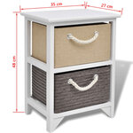 vidaXL Table de chevet Bois