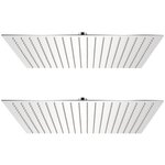 vidaXL Pomme de douche plongeante 2 Pièces Acier inoxydable 50x50 cm