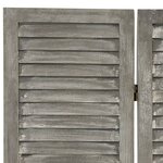 vidaXL Cloison de séparation 5 panneaux Gris 179x166 cm Bois solide
