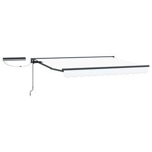 vidaXL Auvent rétractable électrique Blanc et anthracite 3 x 2 5 m