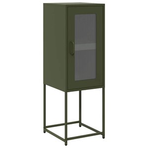 vidaXL Buffet vert olive 36x39x107 cm acier laminé à froid