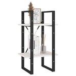 vidaXL Bibliothèque à 2 niveaux Blanc 40x30x70 cm Bois de pin massif