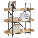 vidaXL Bibliothèque à 3 niveaux chêne sonoma 100x33x108 5 cm