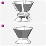 vidaXL Braise Noir 50 x 50 x 40 cm Acier laminé à froid