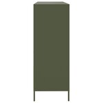 vidaXL Buffet vert olive 135x39x103 5 cm acier laminé à froid