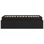 vidaXL Cadre de Lit de Rangement Chêne Noir 75x190 cm