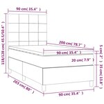 vidaXL Sommier à lattes de lit avec matelas Vert foncé 90x200 cm