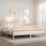vidaXL Cadre de lit sans matelas bois massif